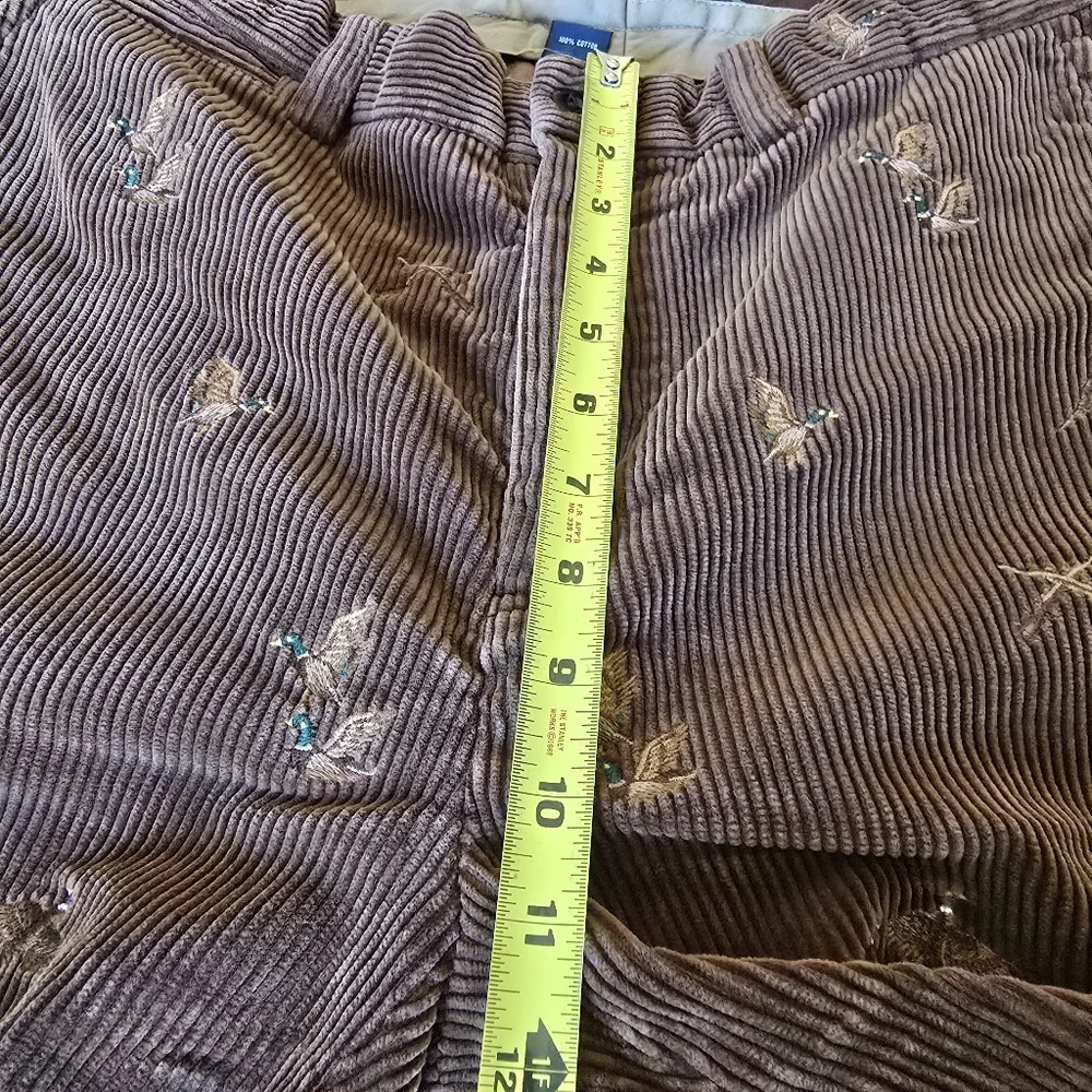 Polo Ralph Lauren Mens 33x30‎ Brown Corduroy Pants Embroidered Hunters Ducks